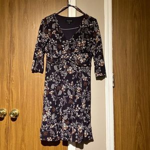 Printed purple dress , petite PM - medium to large , slightly used
